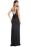 Embroidered Mesh Wrap Maxi Dress