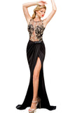 Embroidered Mesh Wrap Maxi Dress
